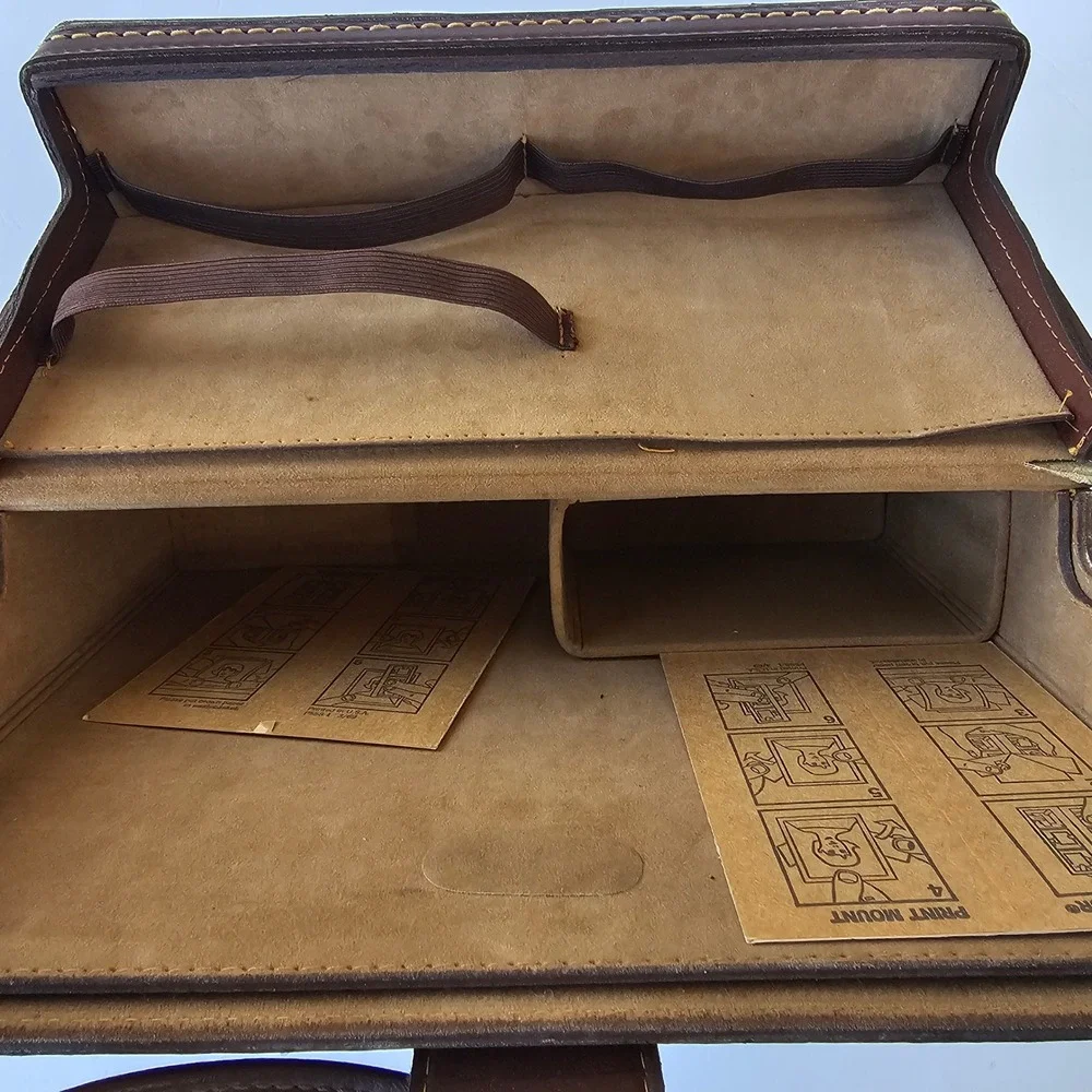 Vintage Polaroid Camera Case Brown Leatherette Carrying‎ Bag Retro Photography
